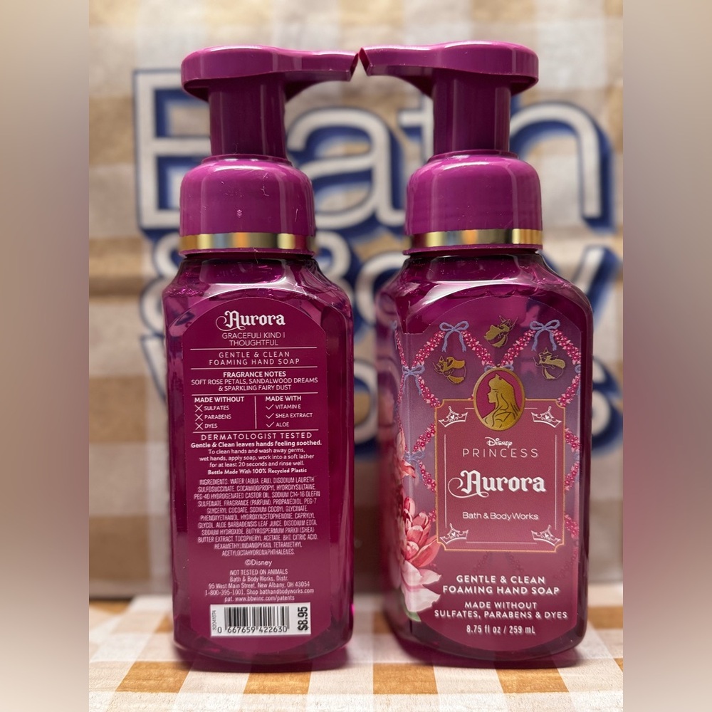 NEW B&BW (2) Aurora Foaming hand soaps Disney Princess Collection - Picture 3 of 3